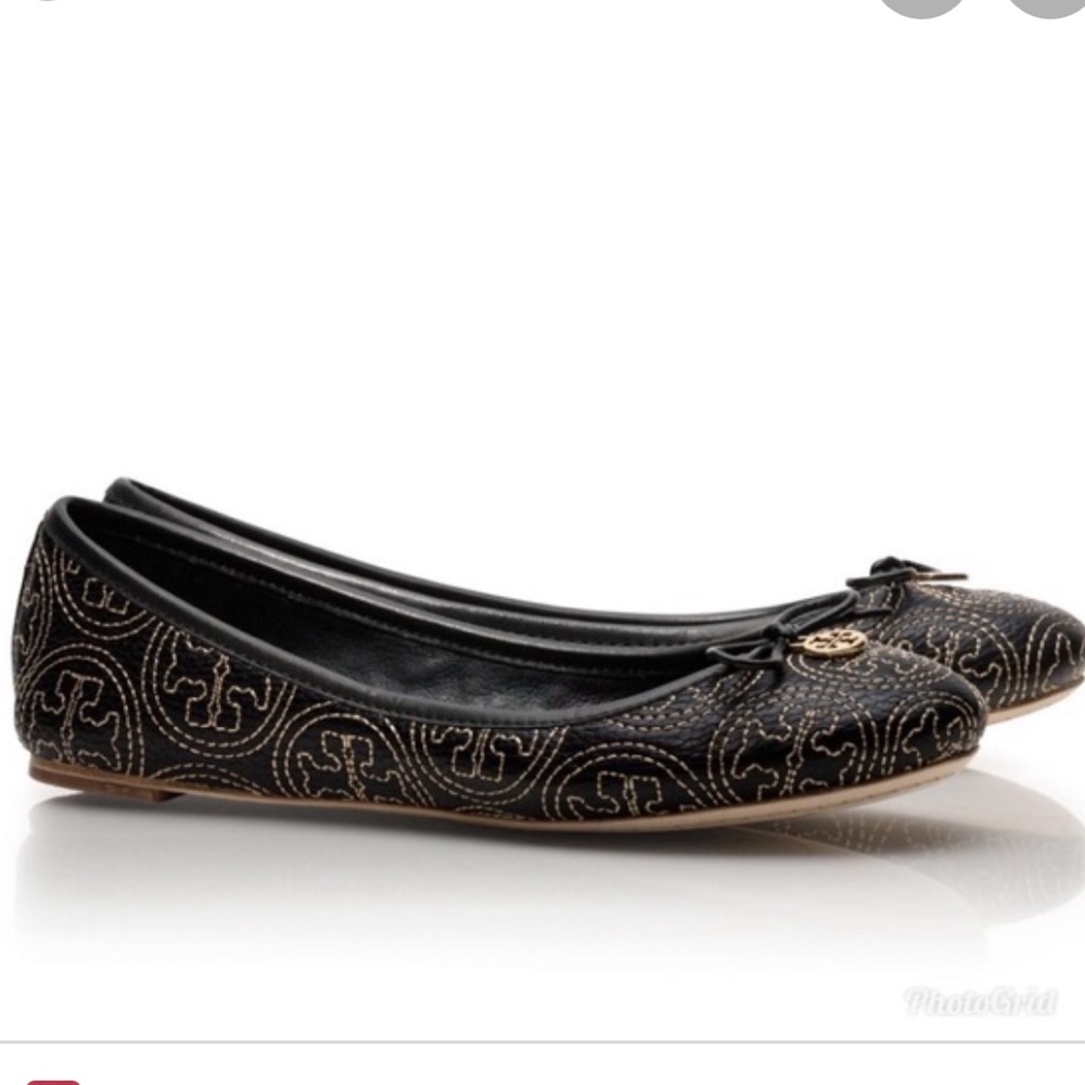 Tory Burch Chelsea Stitched Logo Ballet Flat 7.5